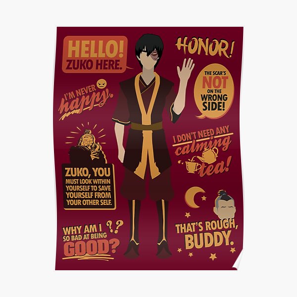 Hello, Zuko Here! Poster RB2712 product Offical Avatar The Last Airbender Merch