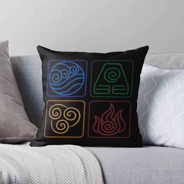 The Four Elements - Avatar the Last Airbender Throw Pillow RB2712 product Offical Avatar The Last Airbender Merch