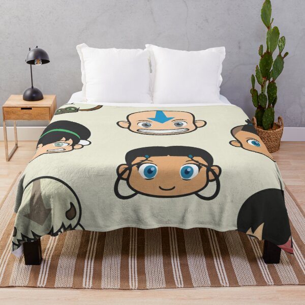 Chibi Gaang Avatar The Last Airbender Sticker Pack Throw Blanket RB2712 product Offical Avatar The Last Airbender Merch