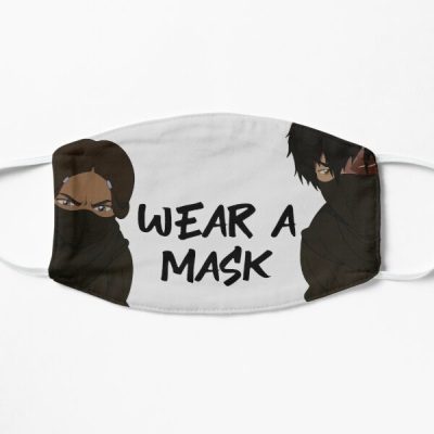 katara and zuko from avatar wear a mask Flat Mask RB2712 product Offical Avatar The Last Airbender Merch